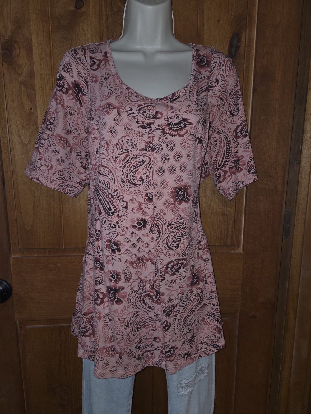 Women's Pink Paisley Tunic‎ Top
